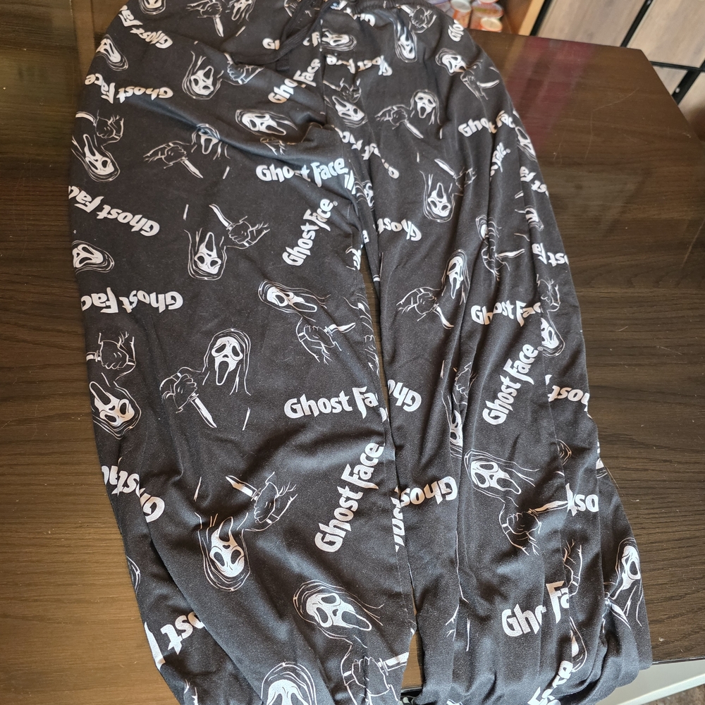 Ghost Face Black Lounge Pants Size Xl Unisex